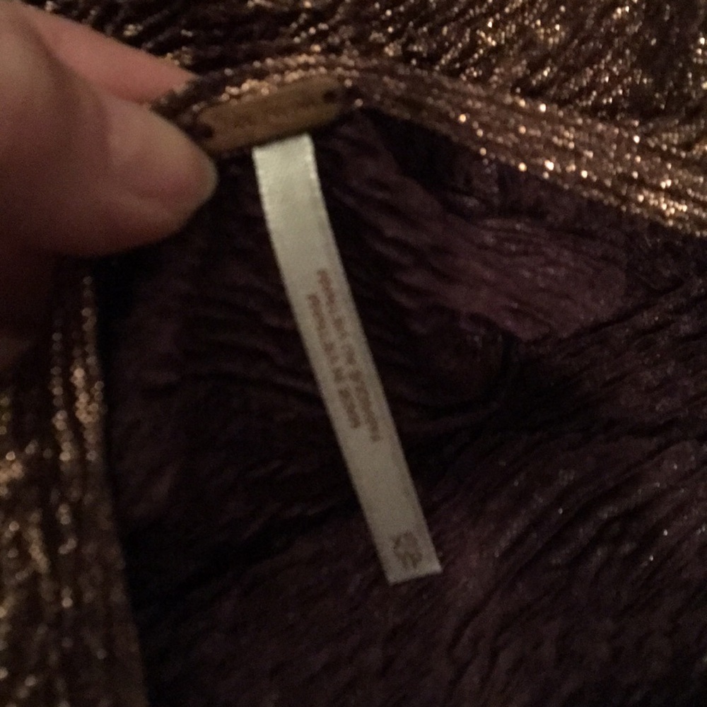 Free People Bronze metallic mini dress XS - Picture 5 of 6